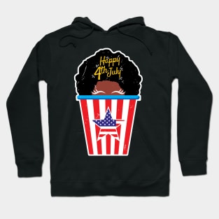 Happy 4th of July, Afro girl t-shirt Hoodie